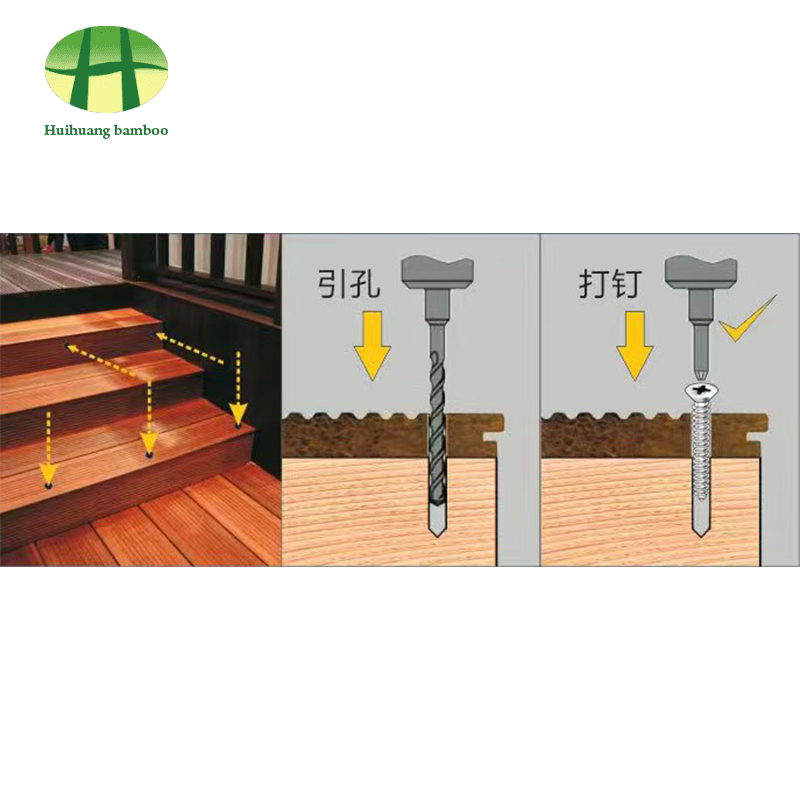 ربط أظافر صريح بأرضيات من الخيزران الثقيل