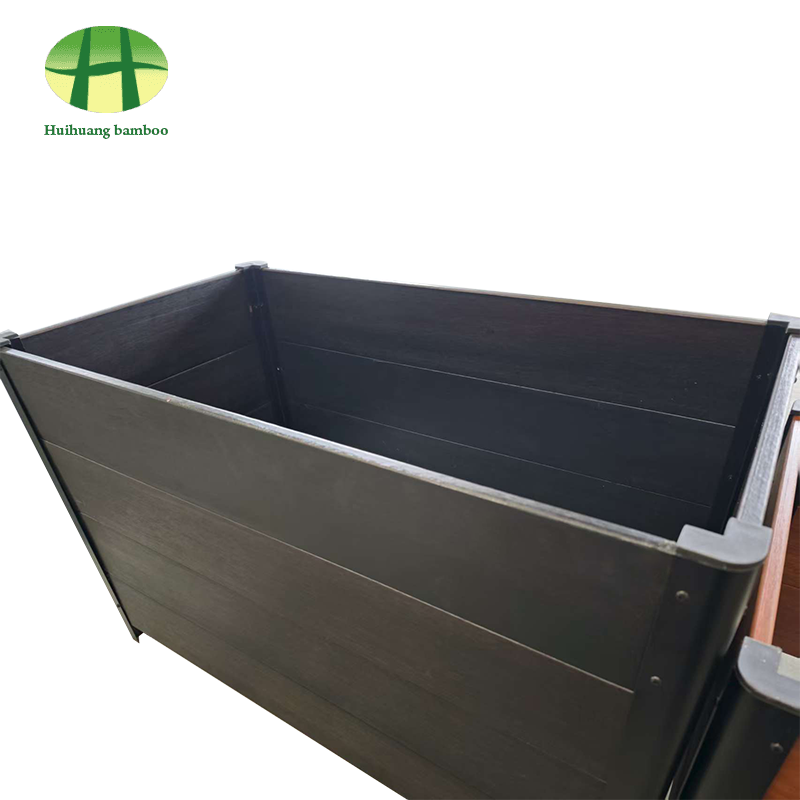 صندوق لزراعة الخشب المركب من خشب الخيزران المقاوم للطقس في الهواء الطلق صندوق لزراعة الخشب المركب من خشب الخيزران المقاوم للطقس في الهواء الطلق