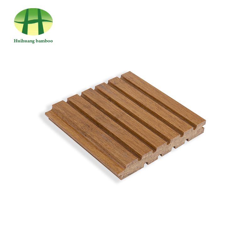 أرضيات من الخيزران ذات أخدود كبير