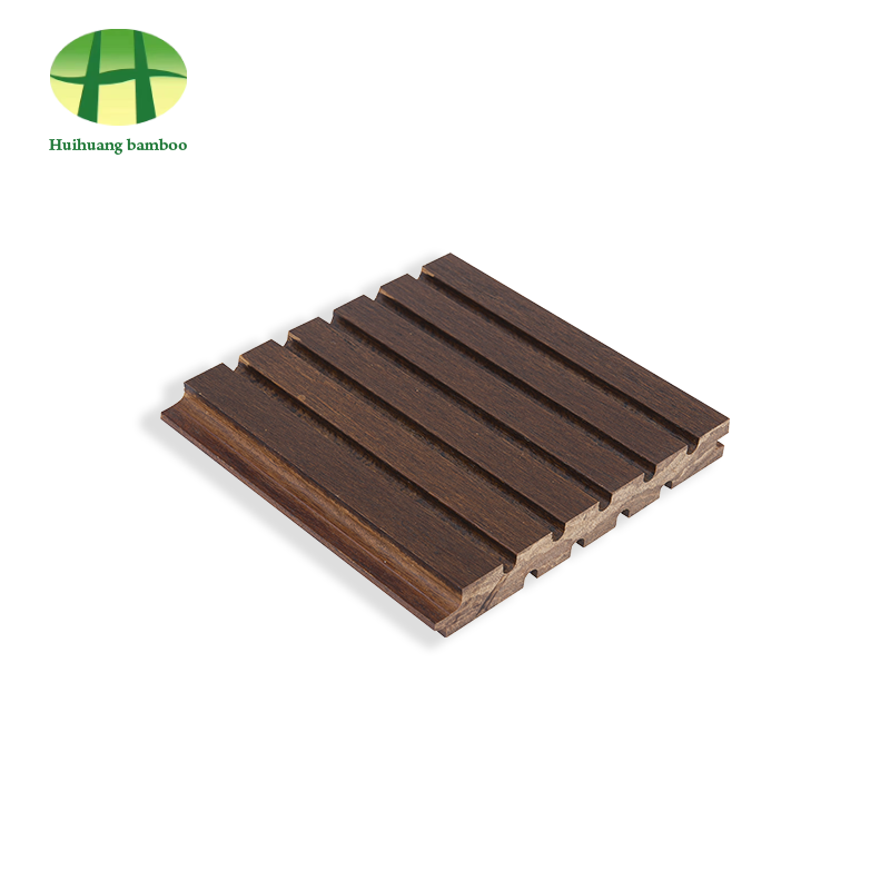 أرضيات من الخيزران ذات أخدود كبير